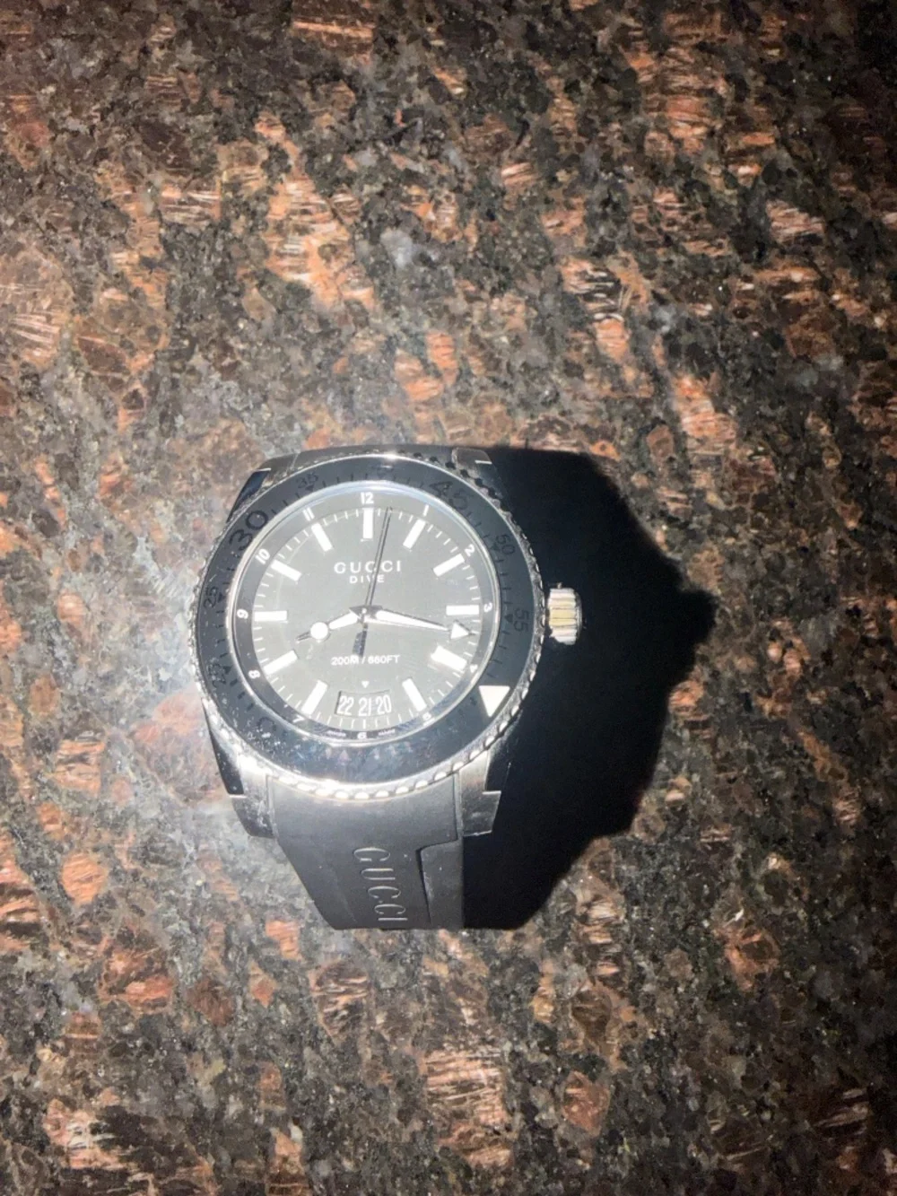 Gucci Dive black stainless watch
